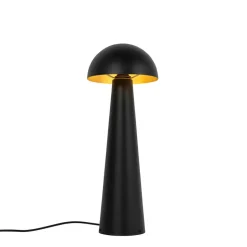 Qazqa staande buitenlampen mushroom zwart e27