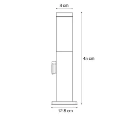 Qazqa staande buitenlampen malios grijs e27