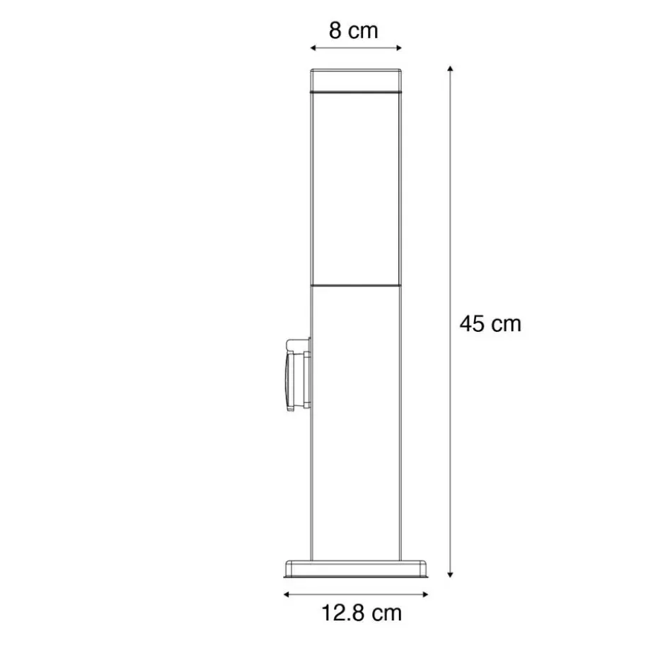 Qazqa staande buitenlampen malios grijs e27