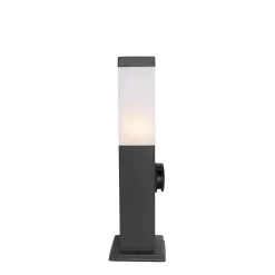 Qazqa staande buitenlampen malios grijs e27