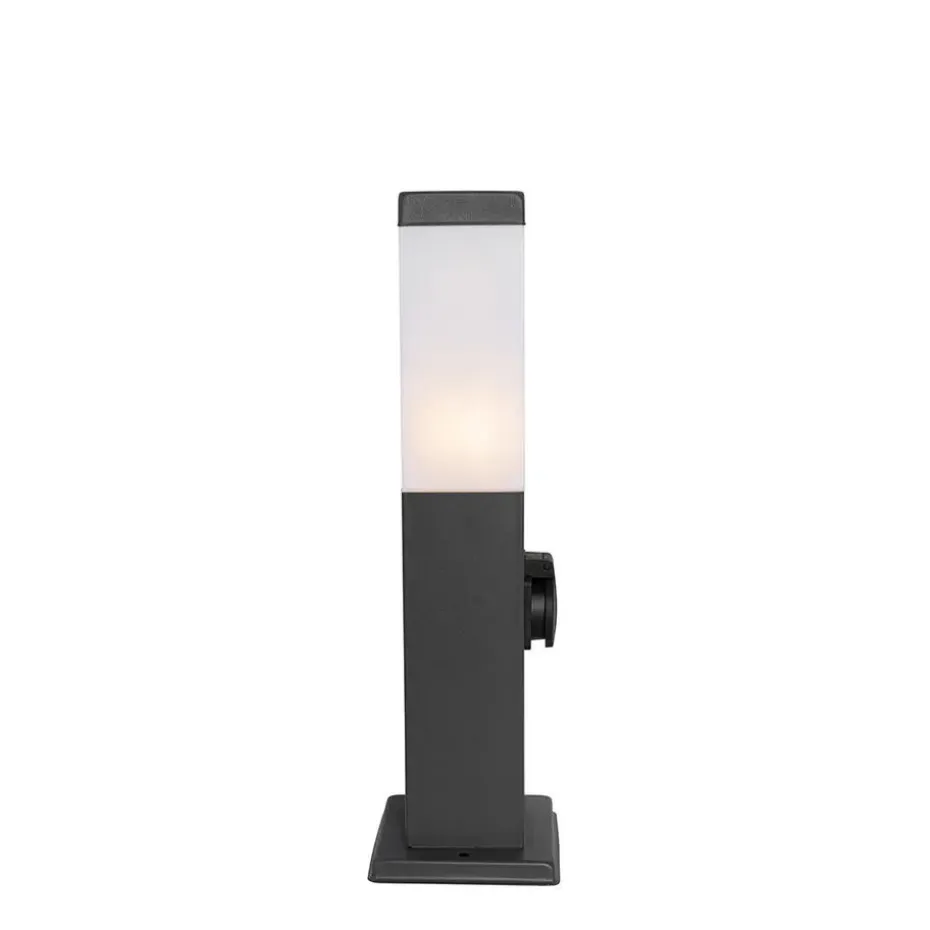 Qazqa staande buitenlampen malios grijs e27