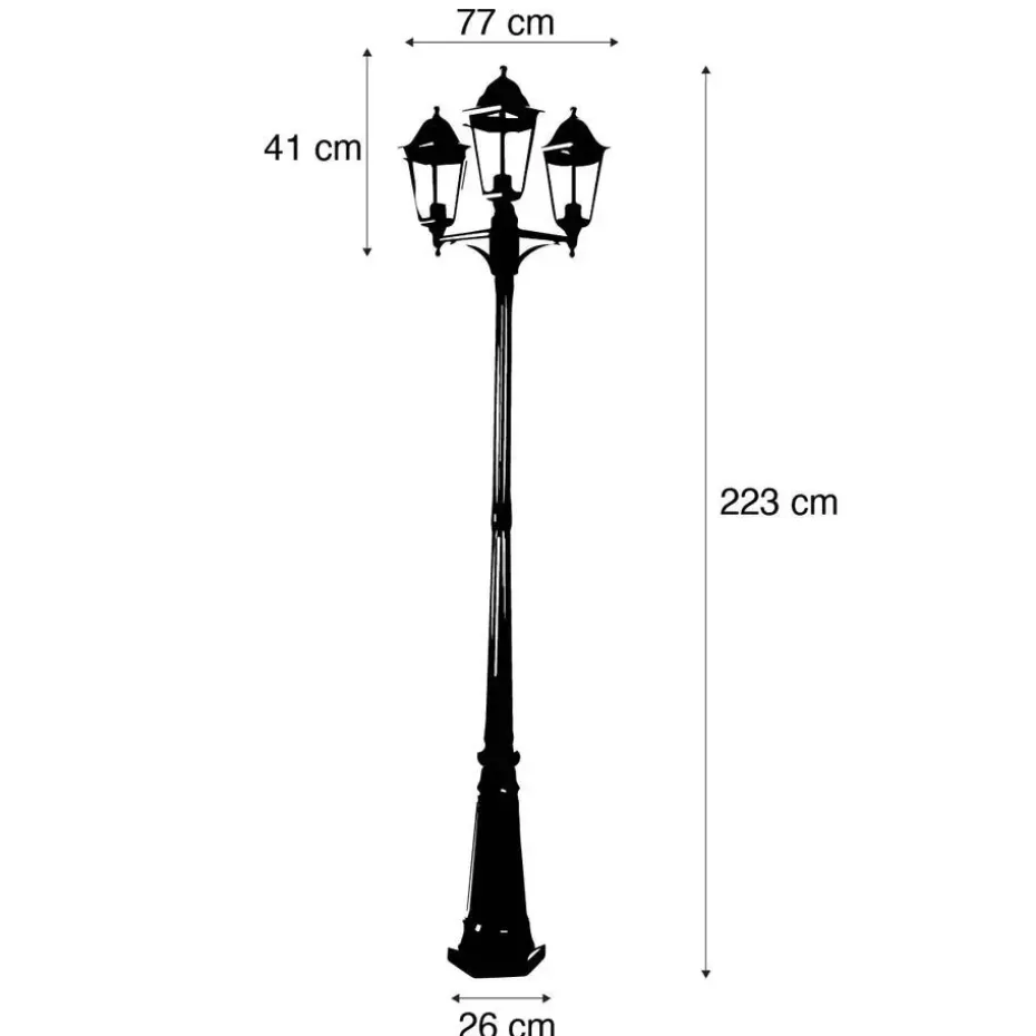 Qazqa staande buitenlampen new orleans groen e27