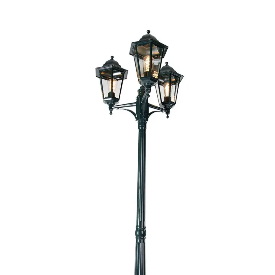 Qazqa staande buitenlampen new orleans groen e27
