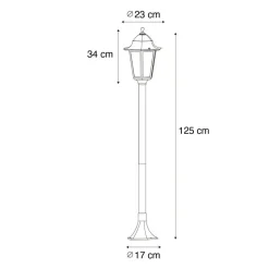 Qazqa staande buitenlampen new orleans groen e27