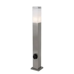 Qazqa staande buitenlampen malios zilverkleurig e27