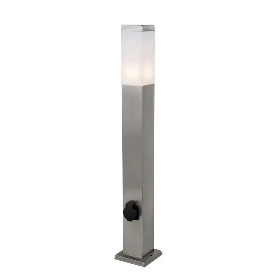 Qazqa staande buitenlampen malios zilverkleurig e27
