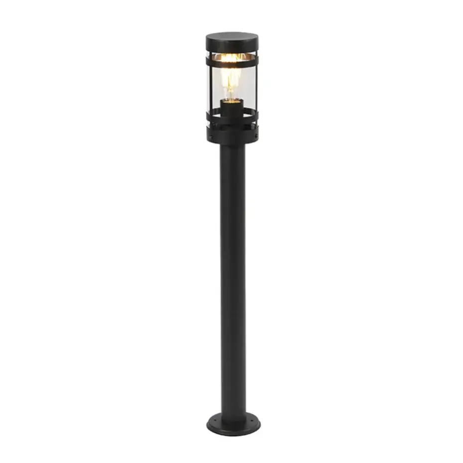 Qazqa staande buitenlampen gleam zwart e27