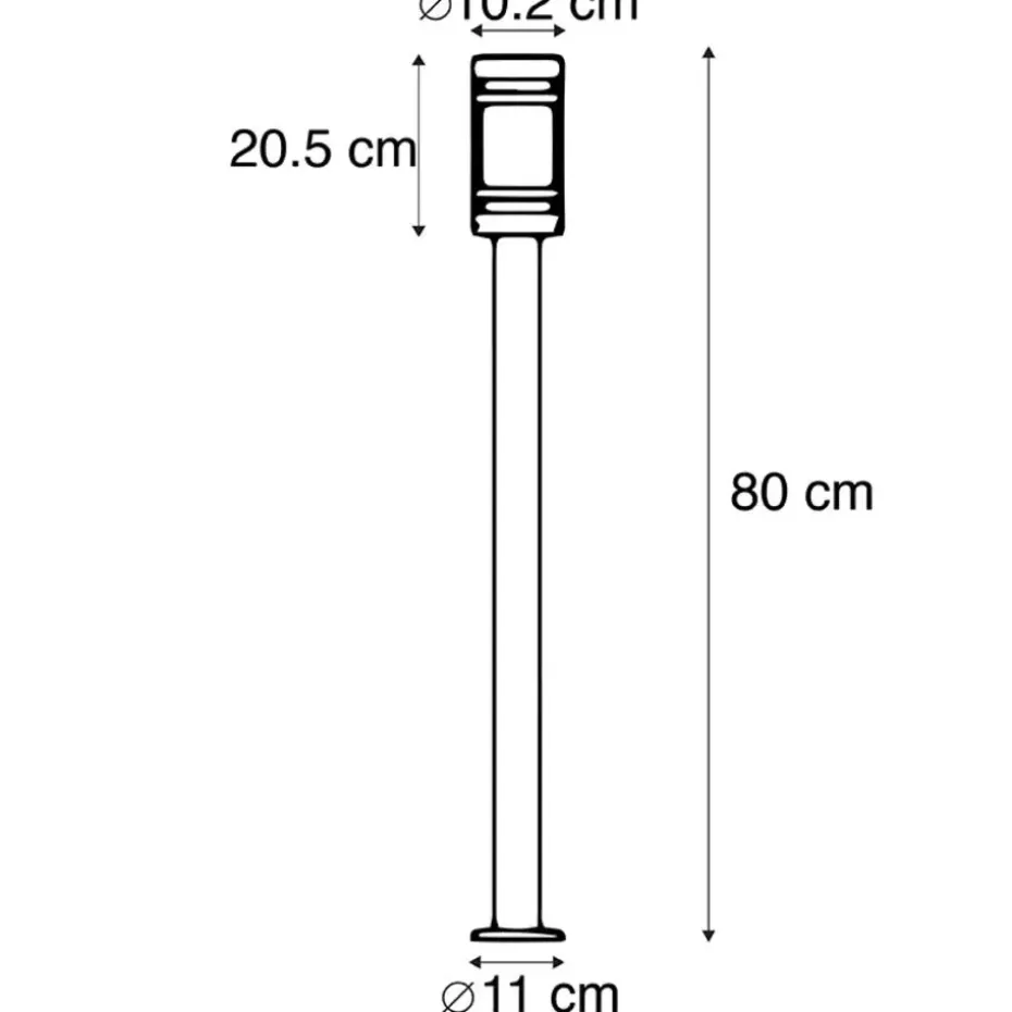 Qazqa staande buitenlampen gleam zwart e27