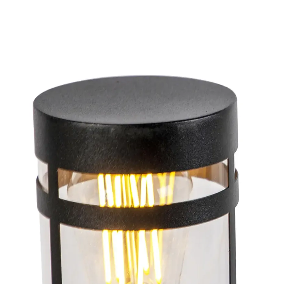 Qazqa staande buitenlampen gleam zwart e27