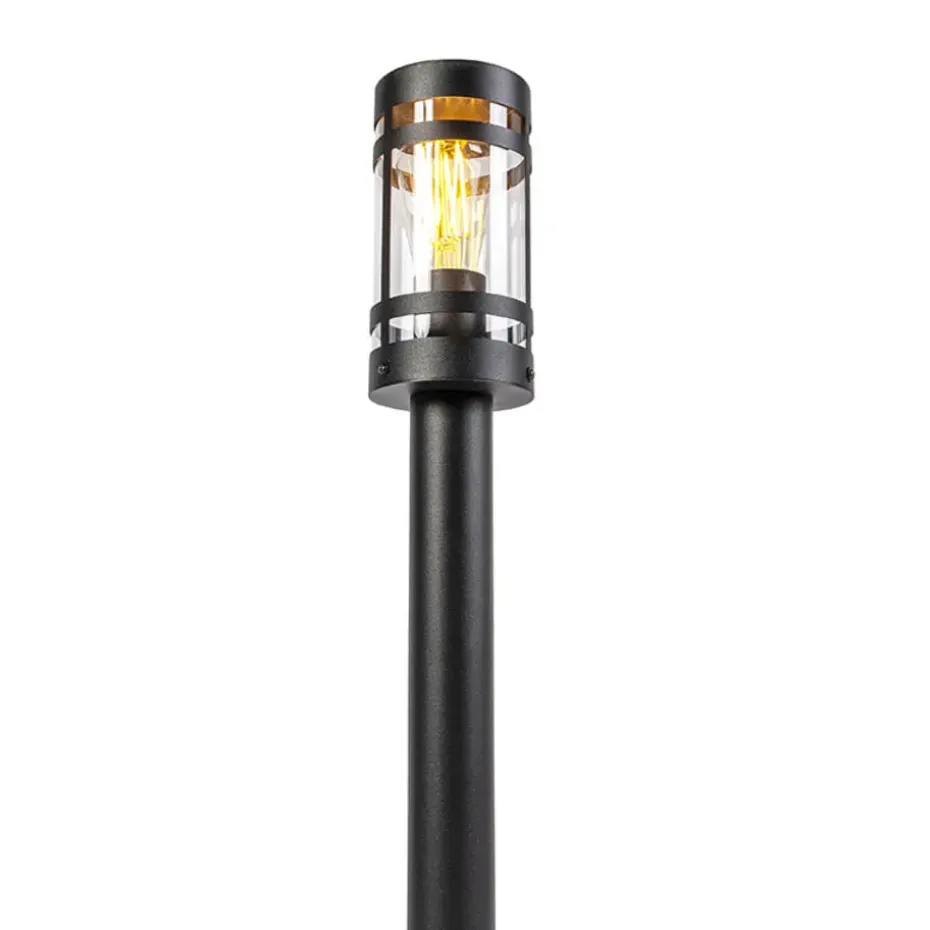 Qazqa staande buitenlampen gleam zwart e27