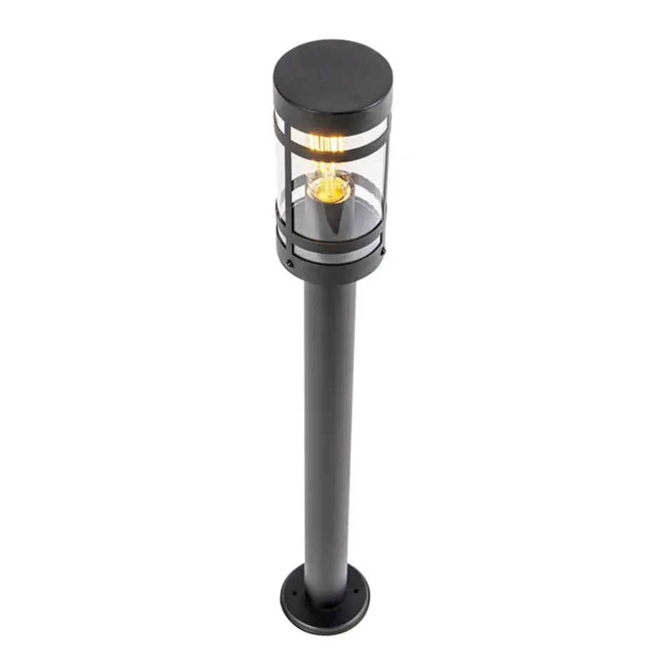 Qazqa staande buitenlampen gleam zwart e27