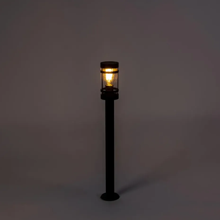 Qazqa staande buitenlampen gleam zwart e27