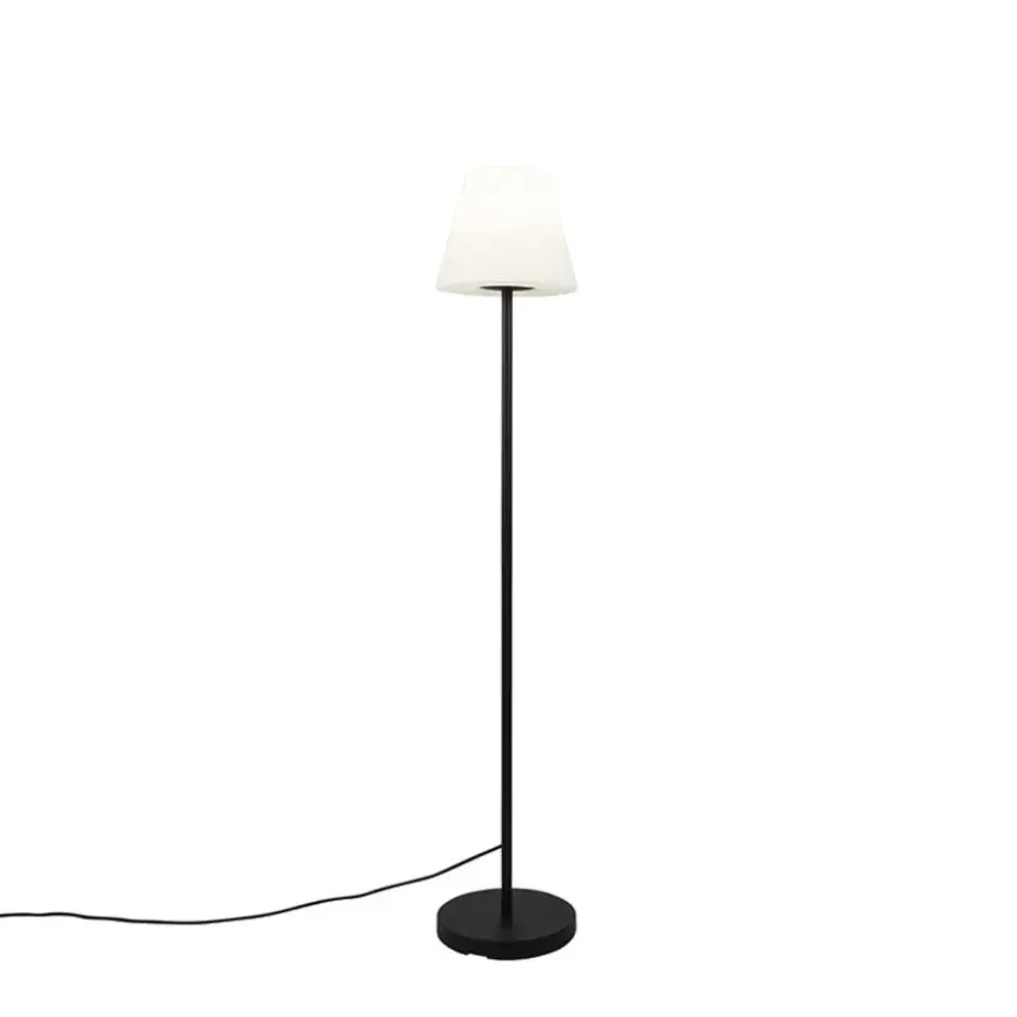 Qazqa staande buitenlampen virginia zwart e27