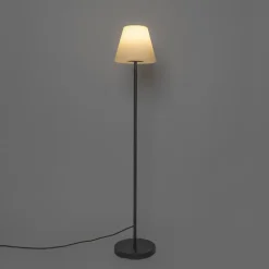 Qazqa staande buitenlampen virginia zwart e27