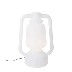 Qazqa staande buitenlampen storm wit e27
