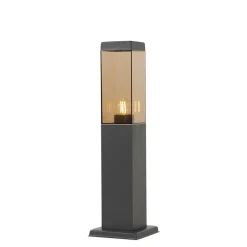 Qazqa staande buitenlampen malios bruin e27