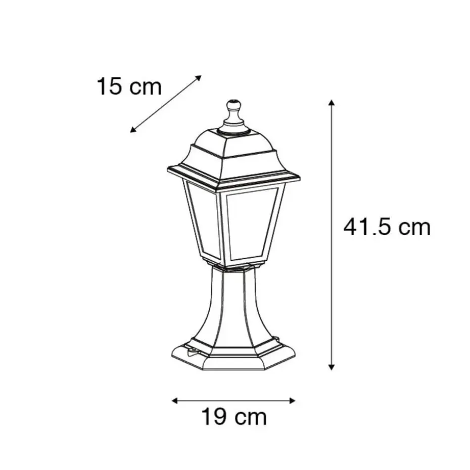Qazqa staande buitenlampen capital zwart e27
