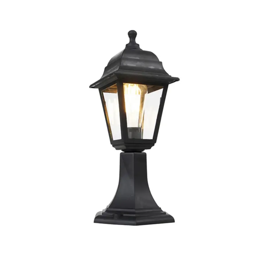 Qazqa staande buitenlampen capital zwart e27