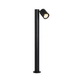 Qazqa staande buitenlampen solo zwart gu10