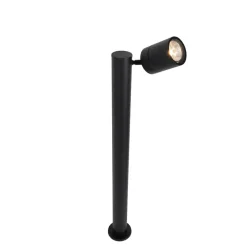 Qazqa staande buitenlampen solo zwart gu10