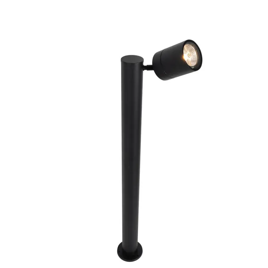 Qazqa staande buitenlampen solo zwart gu10