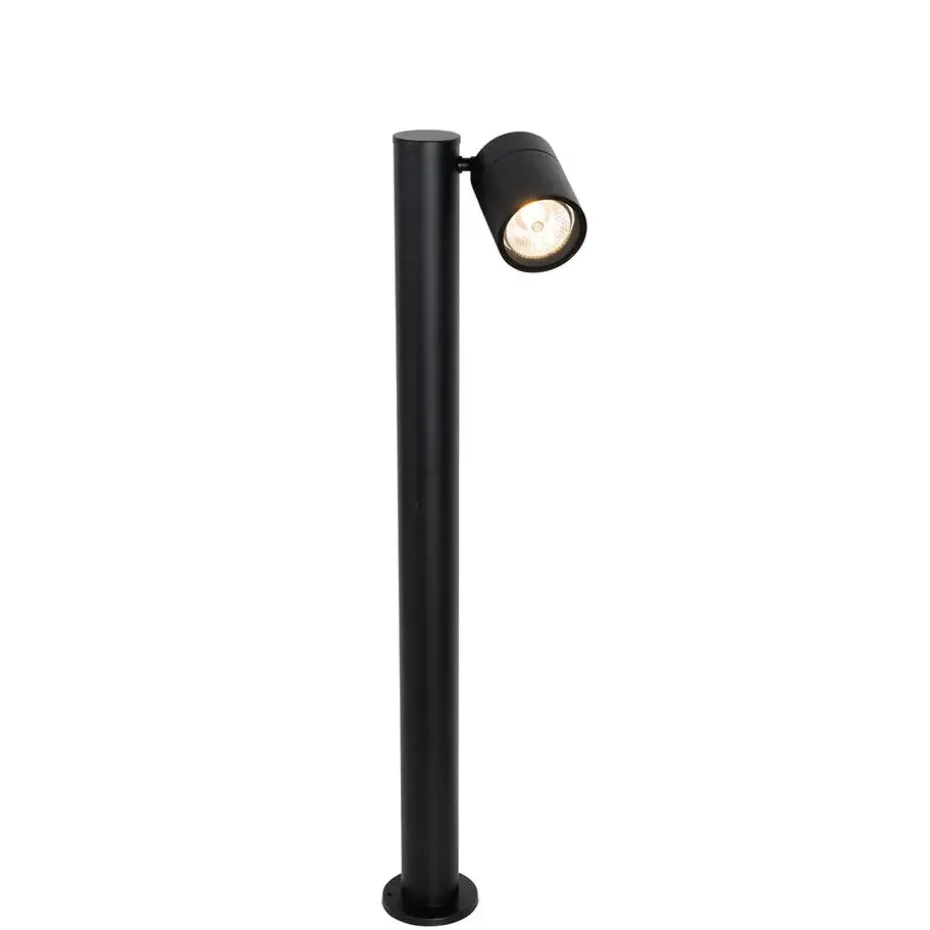 Qazqa staande buitenlampen solo zwart gu10