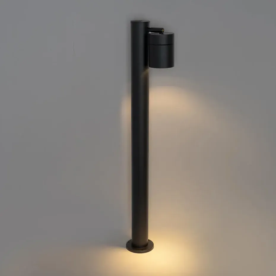 Qazqa staande buitenlampen solo zwart gu10