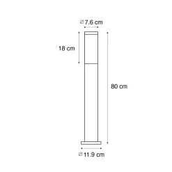 Qazqa staande buitenlampen rox bronskleurig e27