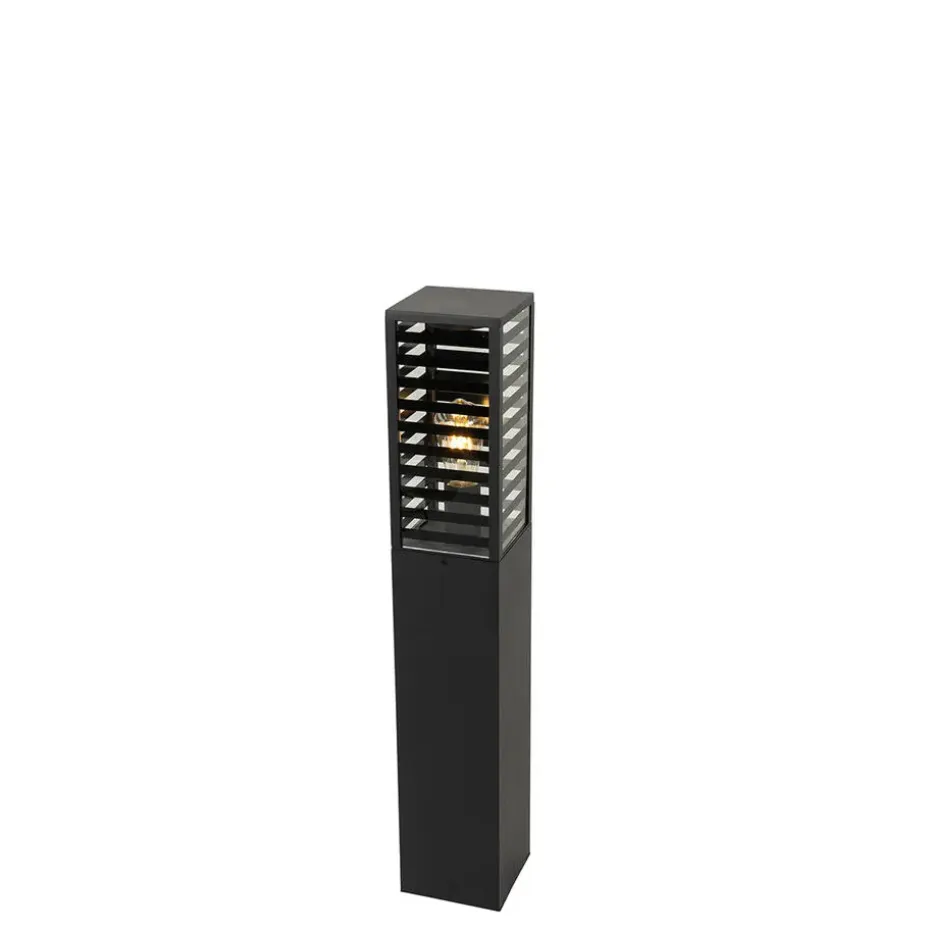 Qazqa staande buitenlampen reims zwart e27