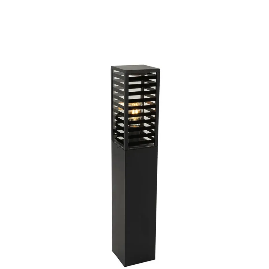 Qazqa staande buitenlampen reims zwart e27