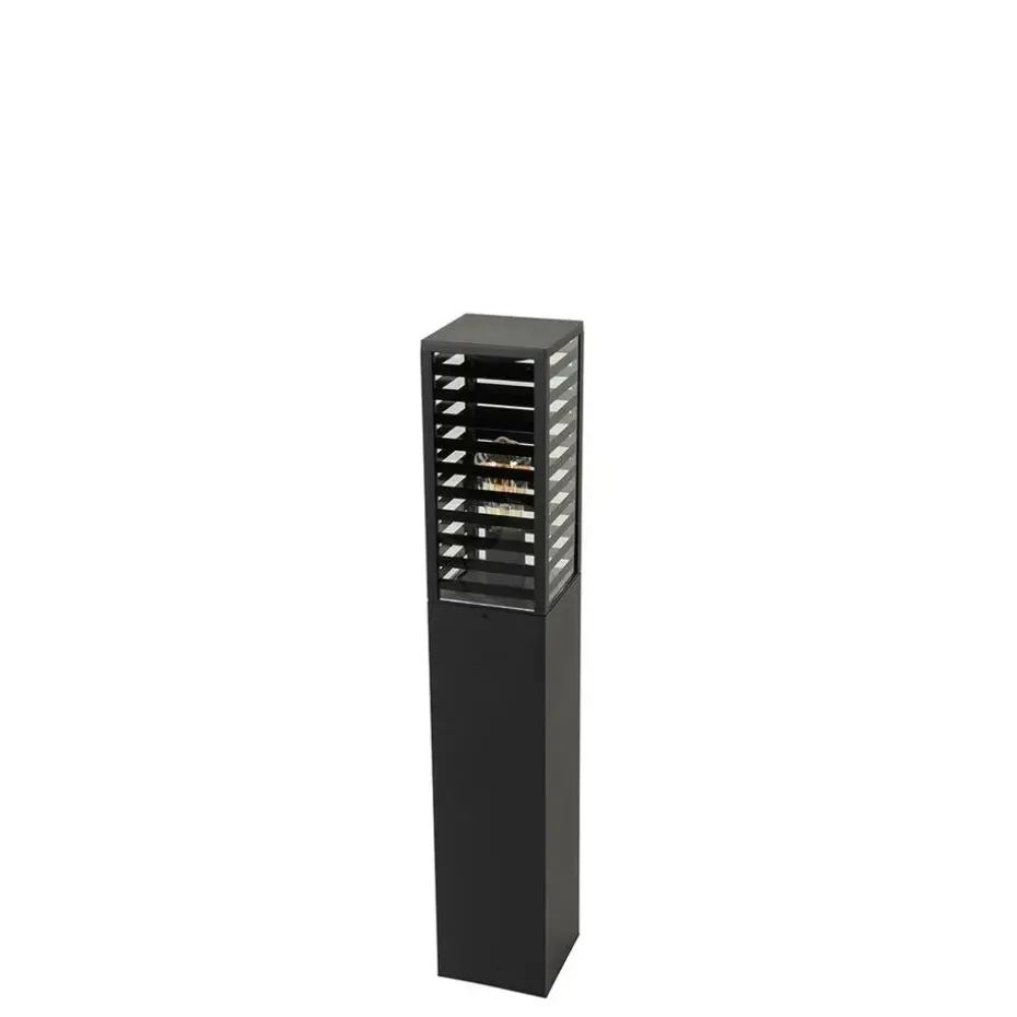 Qazqa staande buitenlampen reims zwart e27