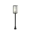 Qazqa staande buitenlampen charlois ribbed zwart