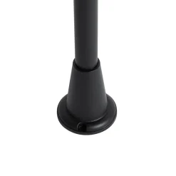 Qazqa staande buitenlampen charlois ribbed zwart
