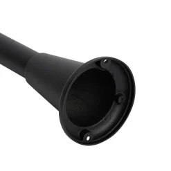 Qazqa staande buitenlampen charlois ribbed zwart
