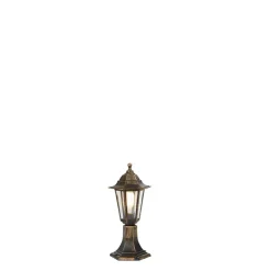 Qazqa staande buitenlampen new haven goudkleurig e27