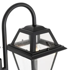 Qazqa staande buitenlampen berta zwart e27