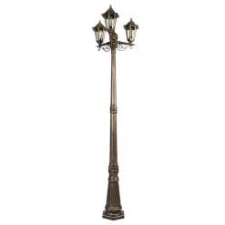 Qazqa staande buitenlampen new haven goudkleurig e27