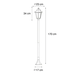 Qazqa staande buitenlampen new orleans groen e27