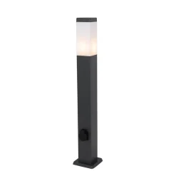 Qazqa staande buitenlampen malios zwart e27