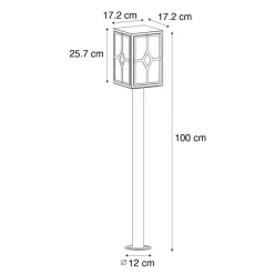 Qazqa staande buitenlampen dover zwart e27