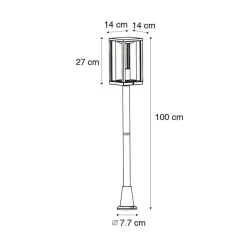 Qazqa staande buitenlampen charlois zwart e27