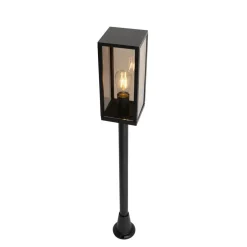 Qazqa staande buitenlampen charlois zwart e27