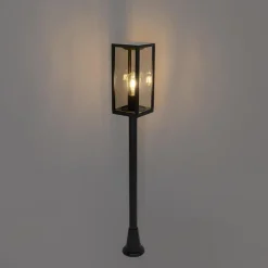 Qazqa staande buitenlampen charlois zwart e27