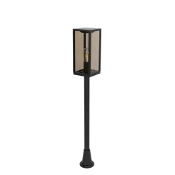 Qazqa staande buitenlampen charlois zwart e27