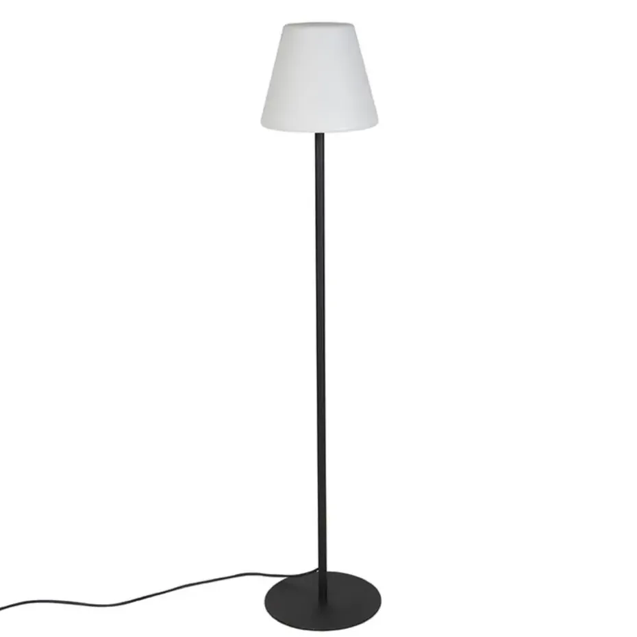 Qazqa staande buitenlampen virginia fl zwart e27