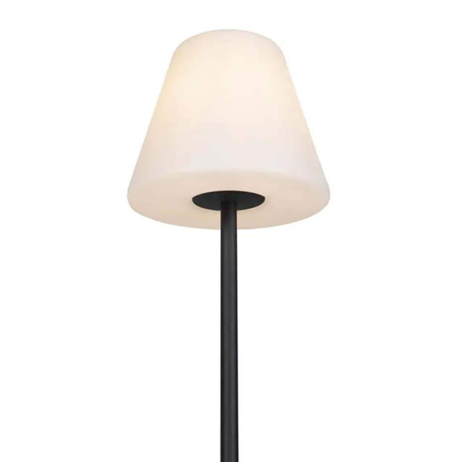 Qazqa staande buitenlampen virginia fl zwart e27