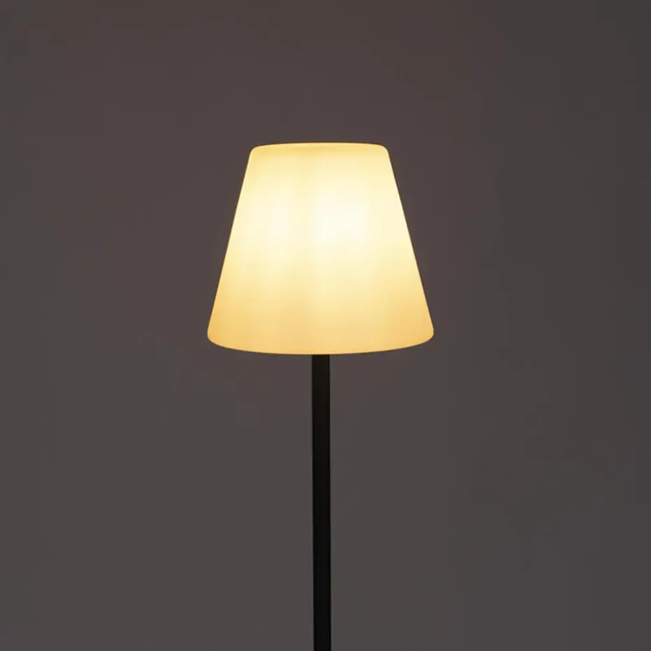 Qazqa staande buitenlampen virginia fl zwart e27