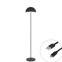 Qazqa staande buitenlampen keira zwart geïntegreerde led