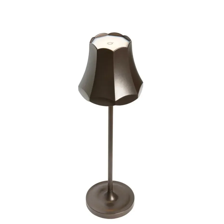 Qazqa tafellampen granny retro bruin geïntegreerde led