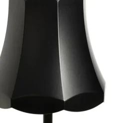 Qazqa tafellampen granny retro zwart geïntegreerde led